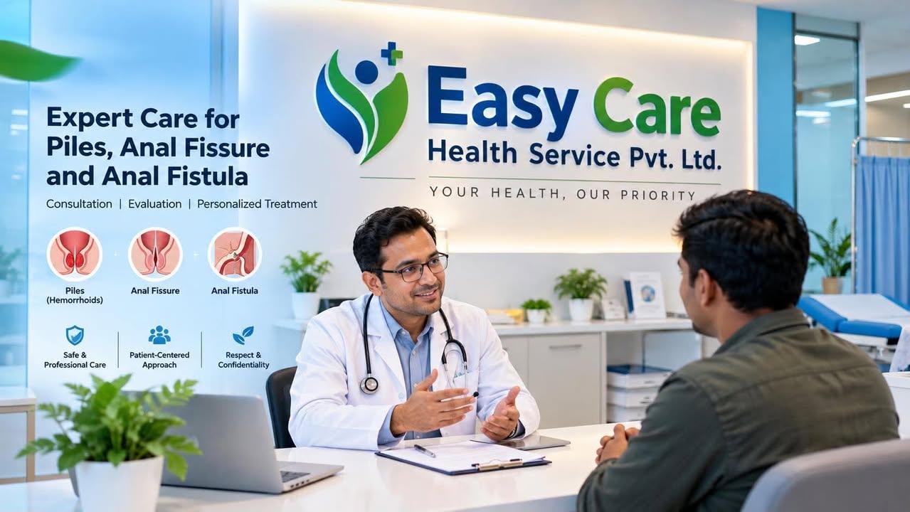 An Easy Care doctor in consultation with a patient at the clinic